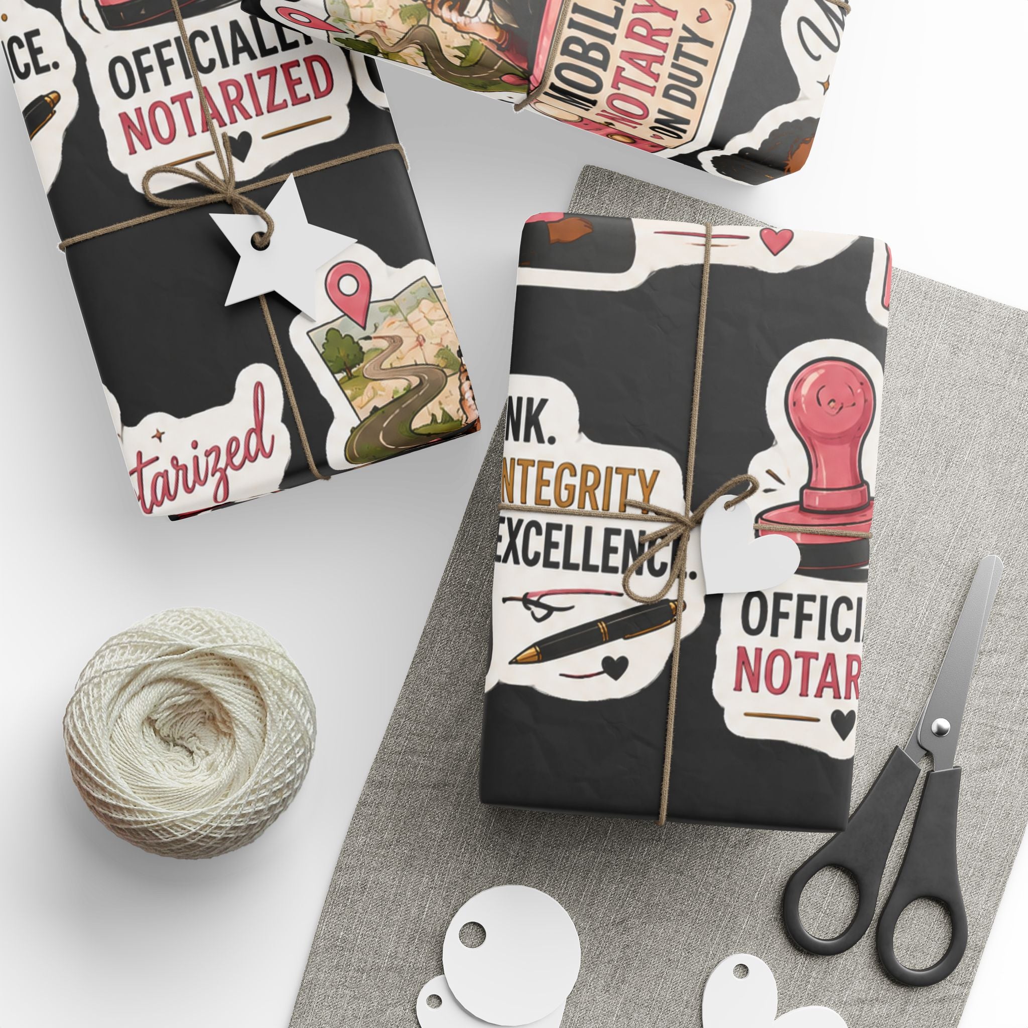 North Carolina Notary Wrapping Paper – Mobile Notary Gift Wrap💗✍🏾🎁✨
