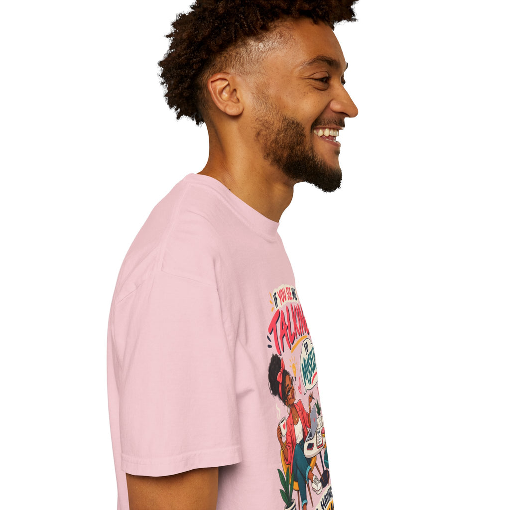 Funny Small Business Owner T-Shirt — “If You See Me Talking to Myself” Staff Meeting Graphic Tee