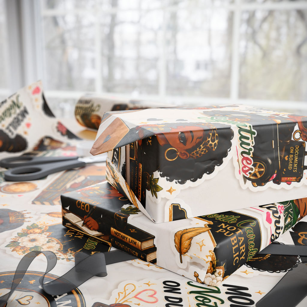 Notary Boss Wrapping Paper – Wrap it. Gift it. Make it official. 🎁🖊️✨