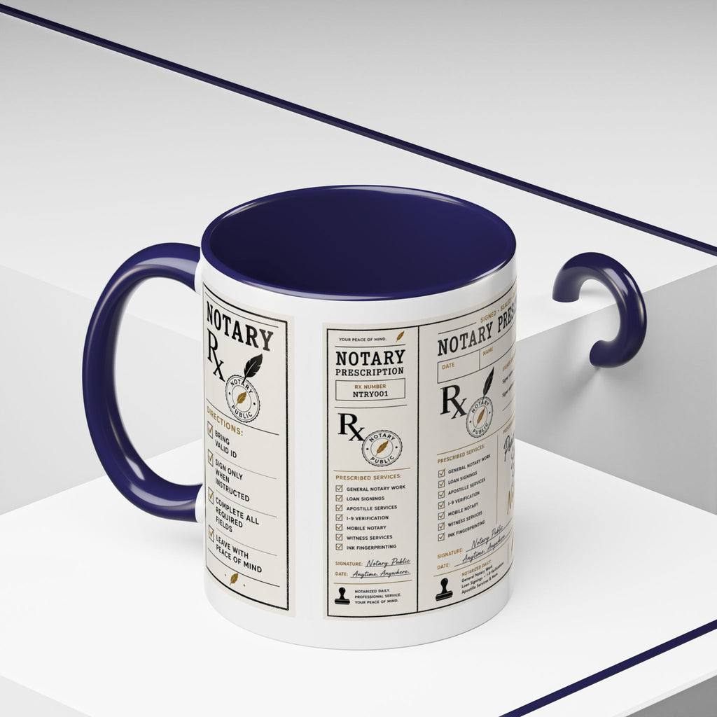 Notary Prescription | Accent Coffee Mug (11oz & 15oz)