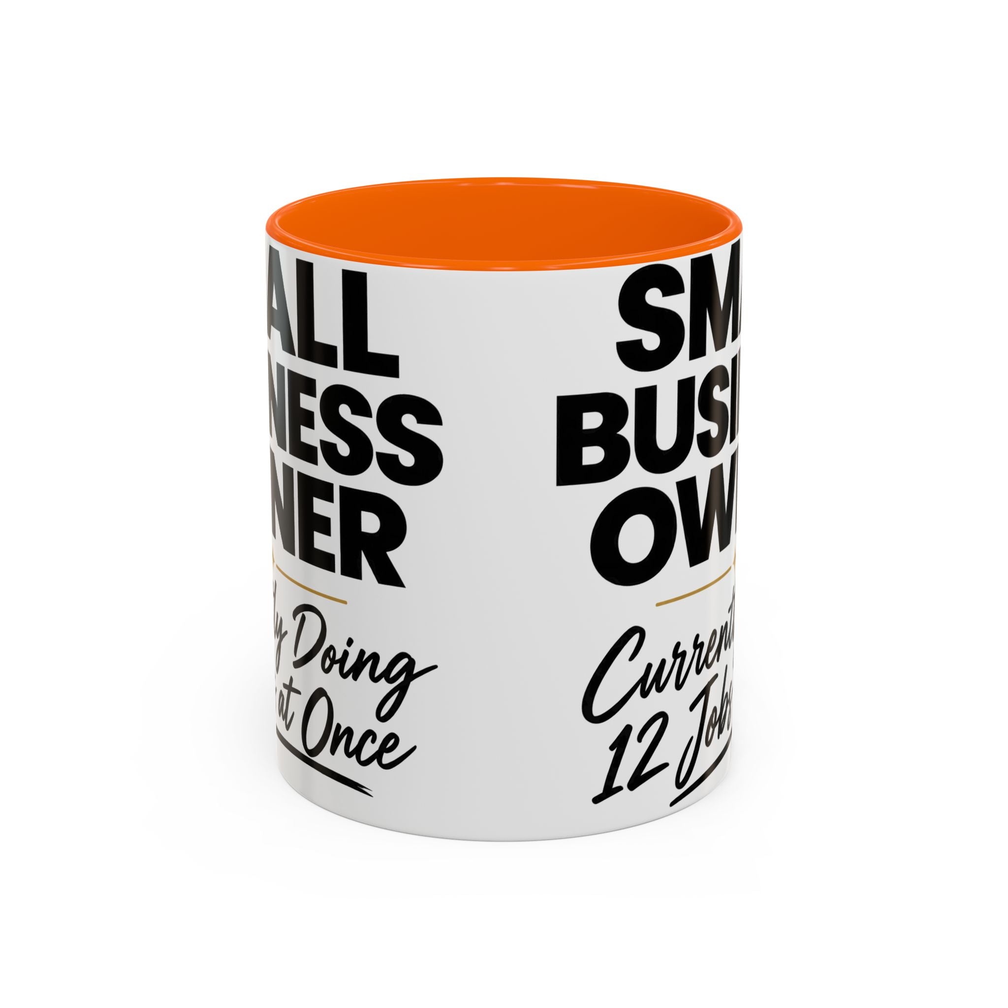 Small Business Owner Mug | “Currently Doing 12 Jobs at Once” Funny Entrepreneur Coffee Cup