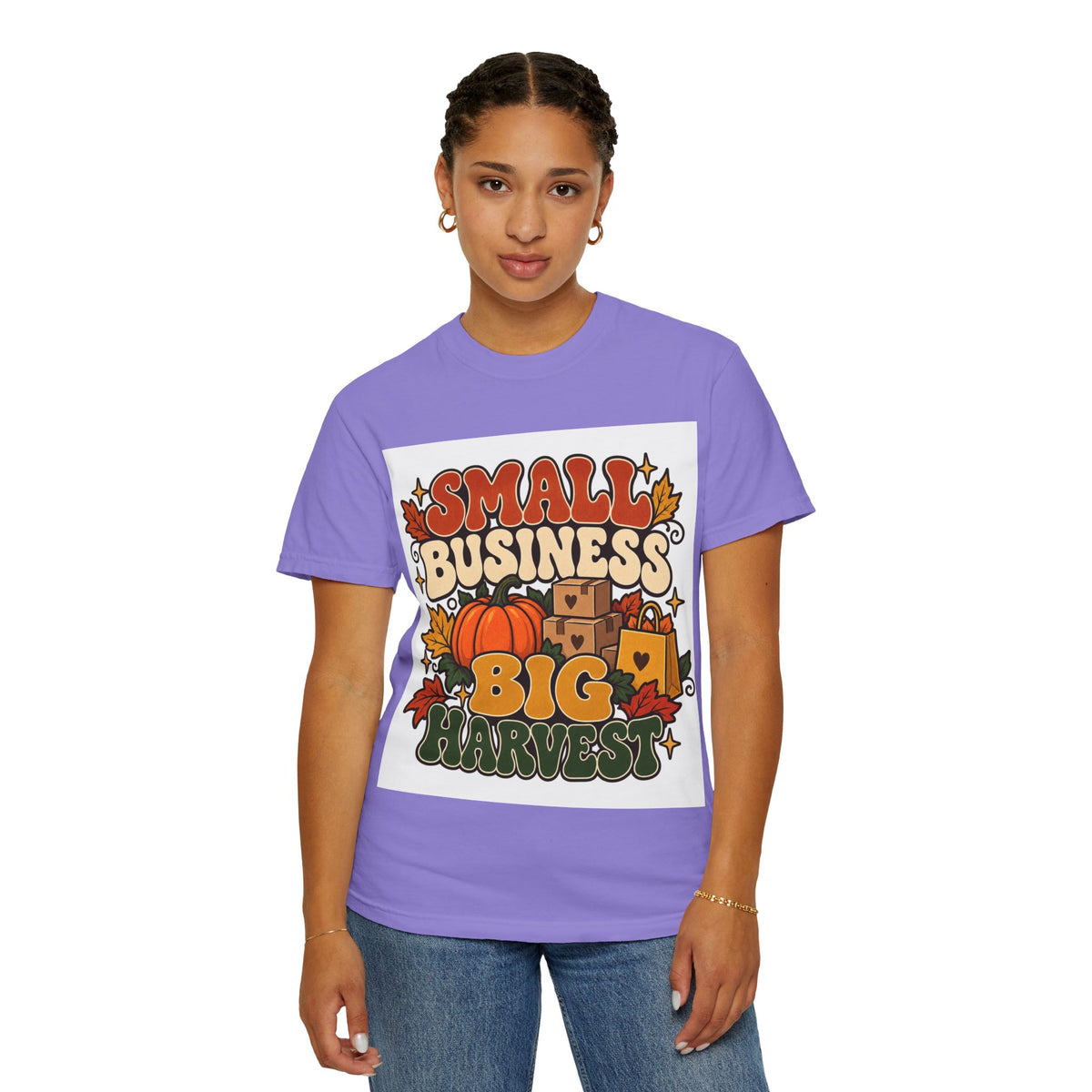 Small Business Big Harvest T-Shirt — Fall Entrepreneur Garment-Dyed Tee