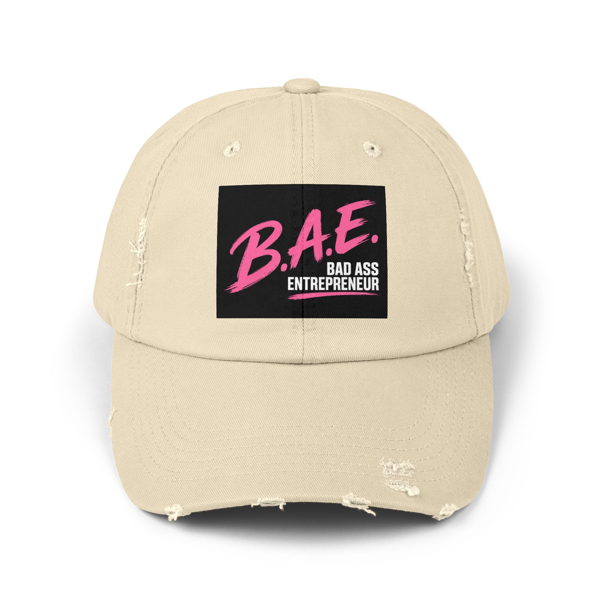 B.A.E. Bad Ass Entrepreneur Distressed Cap | Vintage Business Owner Hat