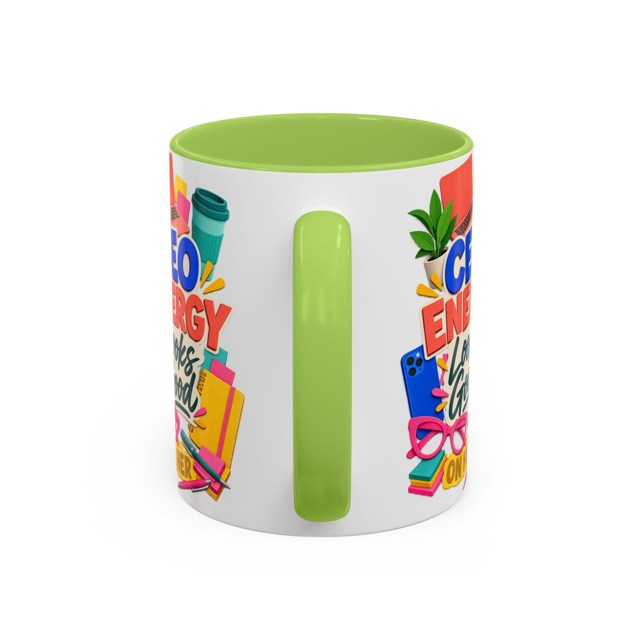 CEO Energy Looks Good on Her Mug | Women in Business Coffee Cup | Female Entrepreneur Gift | Boss Lady Office Mug