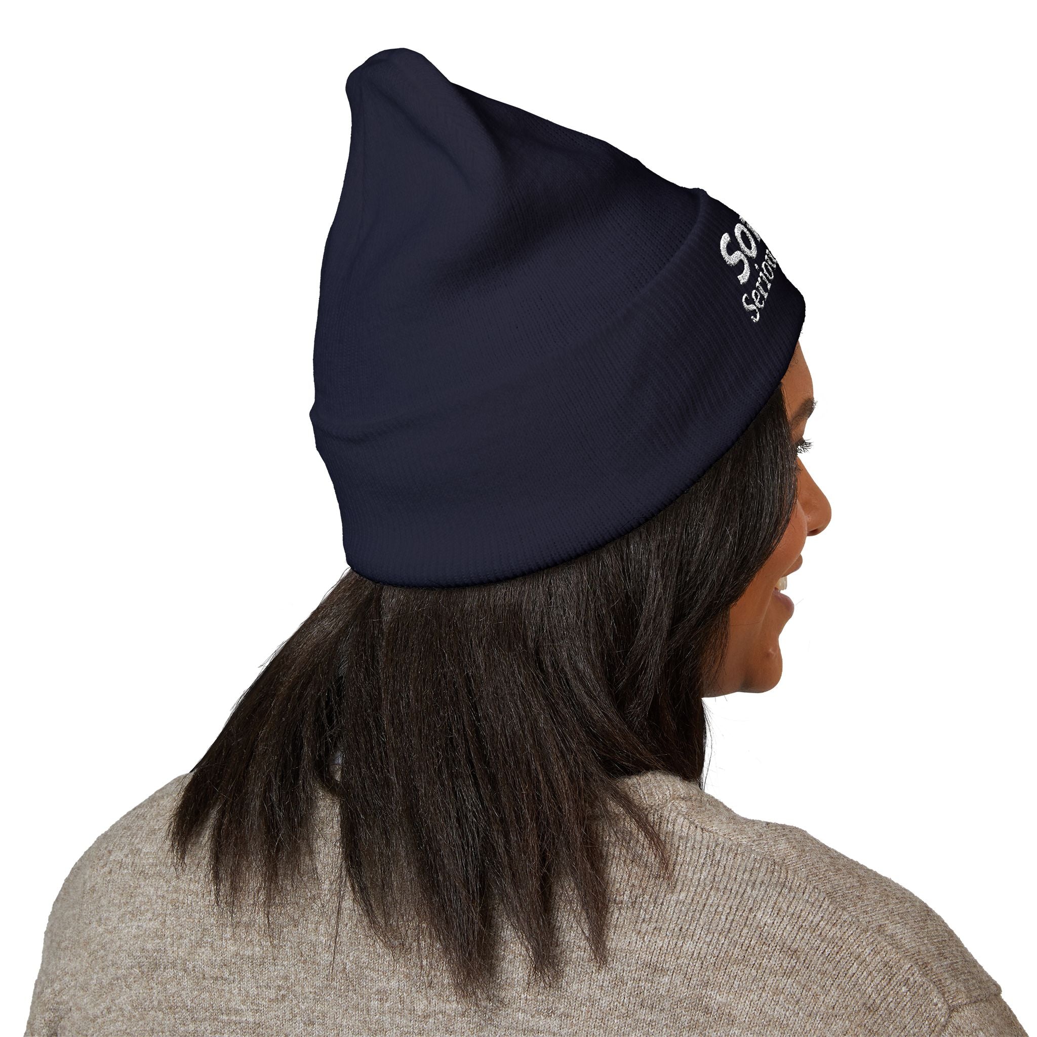 Soft Life. Serious Business. Embroidered Cuffed Beanie | Cozy Entrepreneur Winter Hat