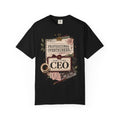 Professional Overthinker Part-Time CEO T-Shirt | Funny Small Business Owner Graphic Tee | Entrepreneur Gift | Garment-Dyed Shirt