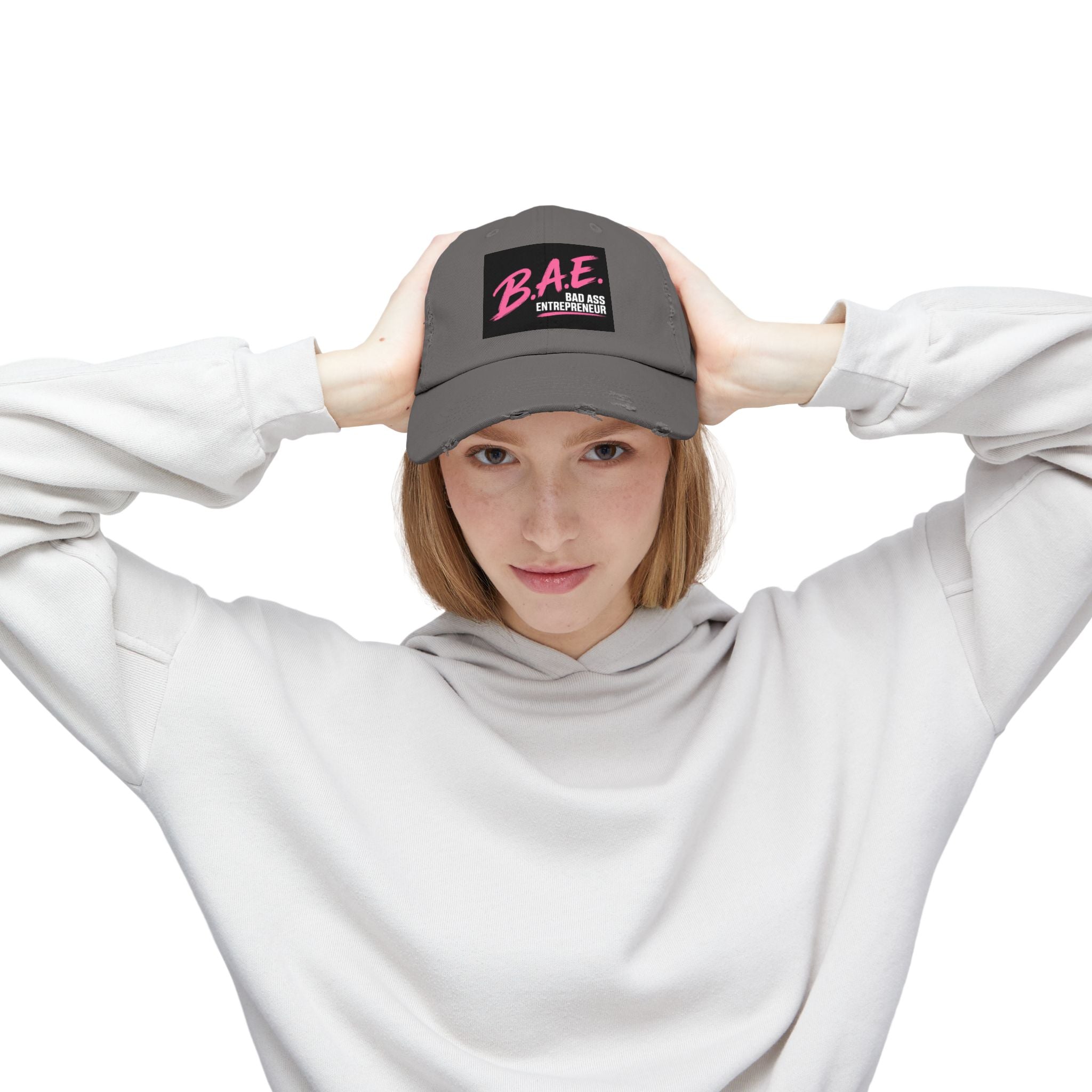 B.A.E. Bad Ass Entrepreneur Distressed Cap | Vintage Business Owner Hat