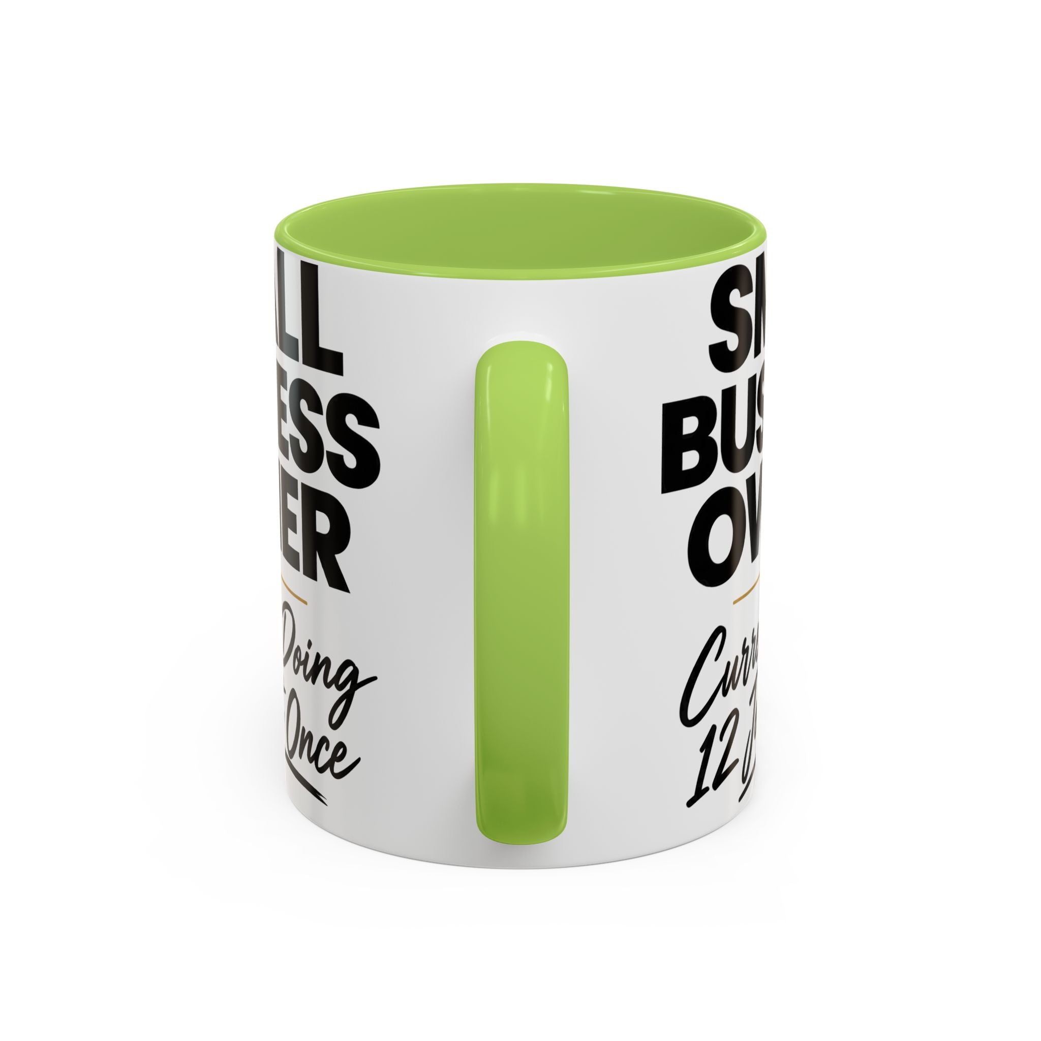 Small Business Owner Mug | “Currently Doing 12 Jobs at Once” Funny Entrepreneur Coffee Cup