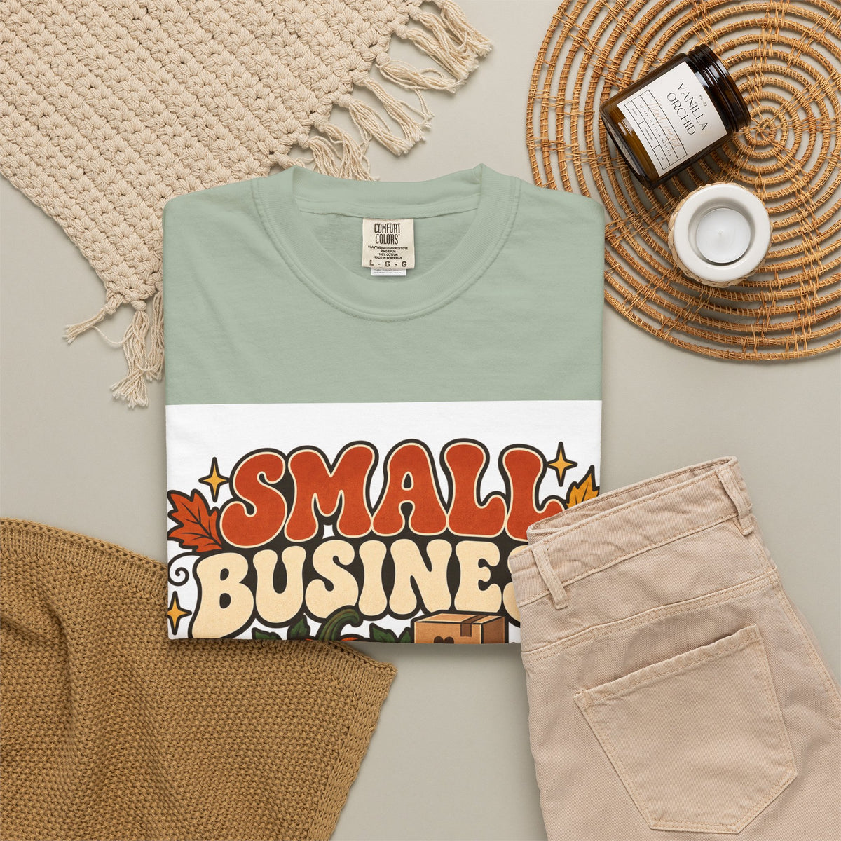 Small Business Big Harvest T-Shirt — Fall Entrepreneur Garment-Dyed Tee