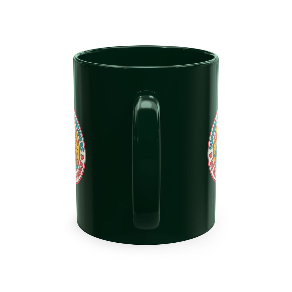 Support Small Business Ceramic Mug — “We Do a Happy Dance” Shop-Small Coffee Cup