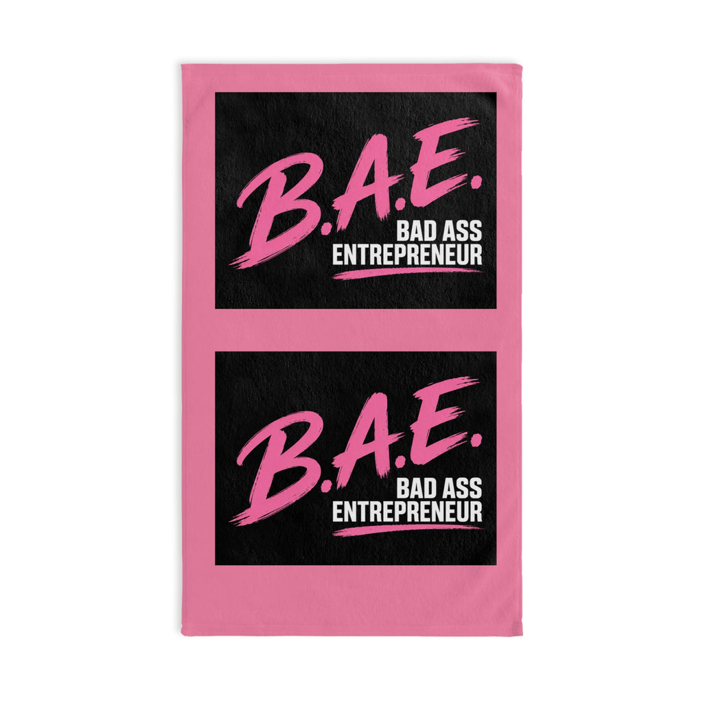 B.A.E. Bad Ass Entrepreneur Hand Towel | Bold Pink Business Owner Gift