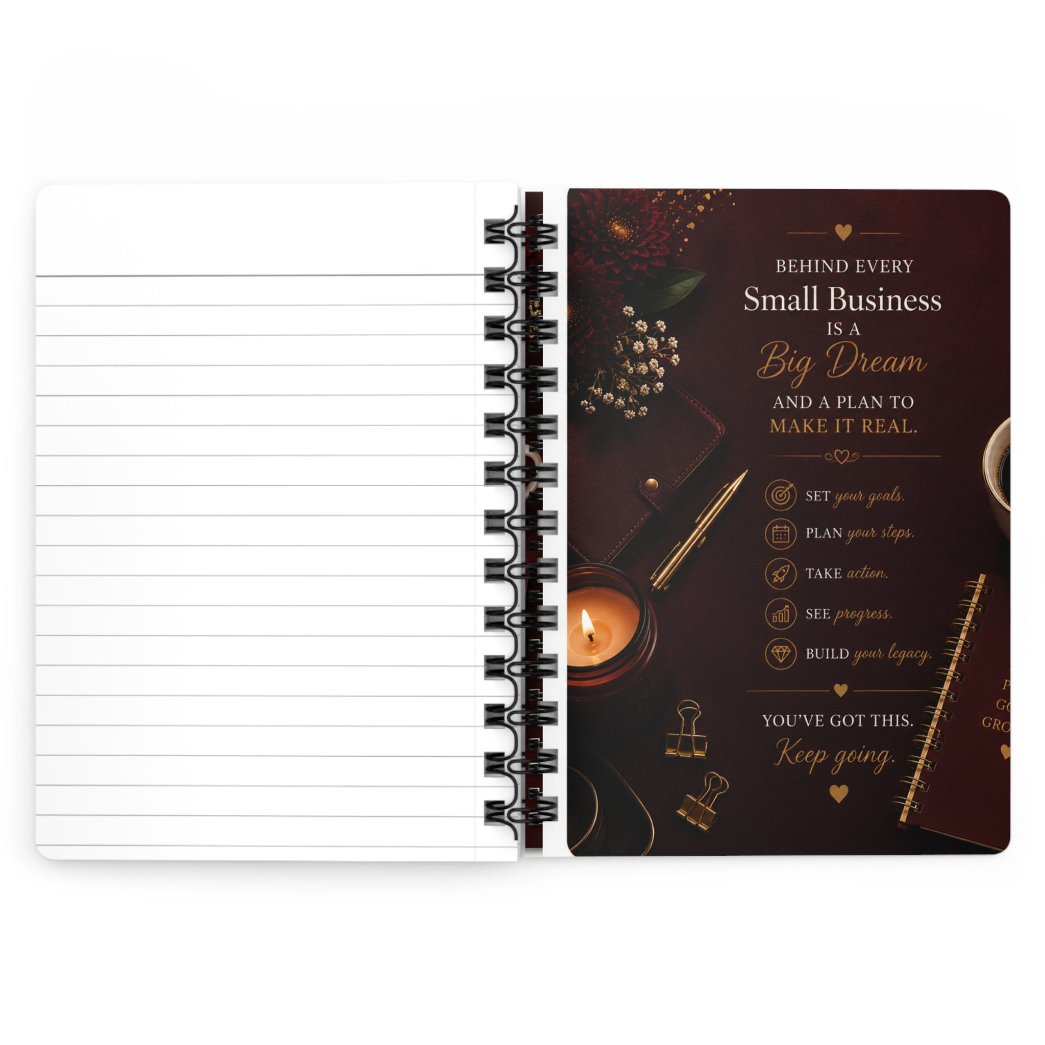 Small Business. Big Vision. Bigger Impact. | Hardcover Journal for Entrepreneurs & Business Owners