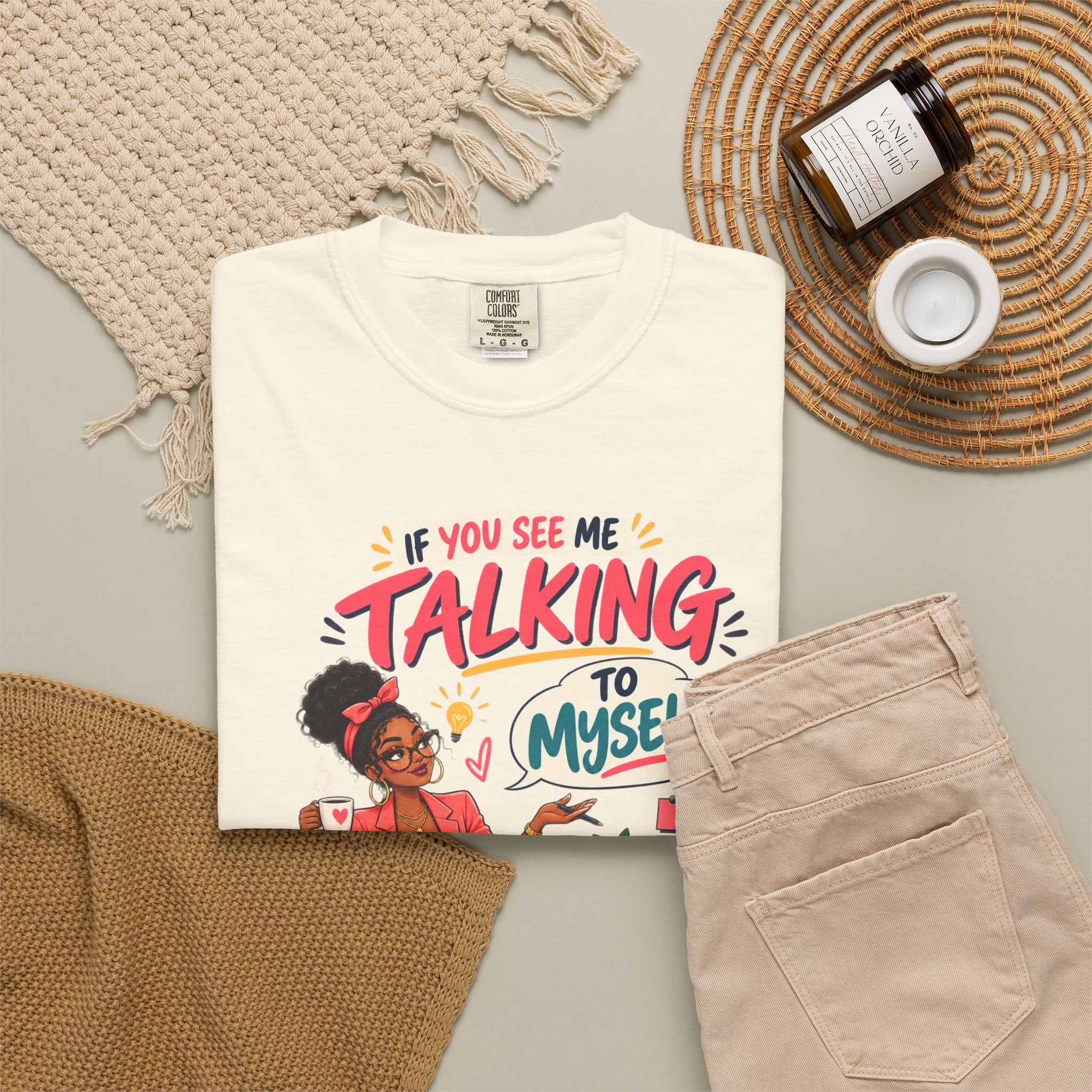 Funny Small Business Owner T-Shirt — “If You See Me Talking to Myself” Staff Meeting Graphic Tee