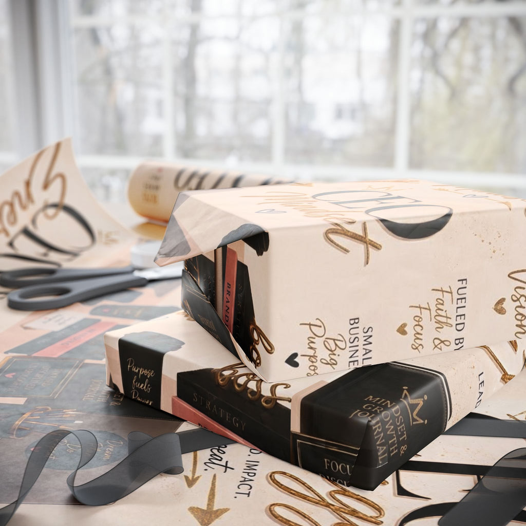 👑 CEO Energy Wrapping Paper – Small Business Owner Gift Wrap ✨