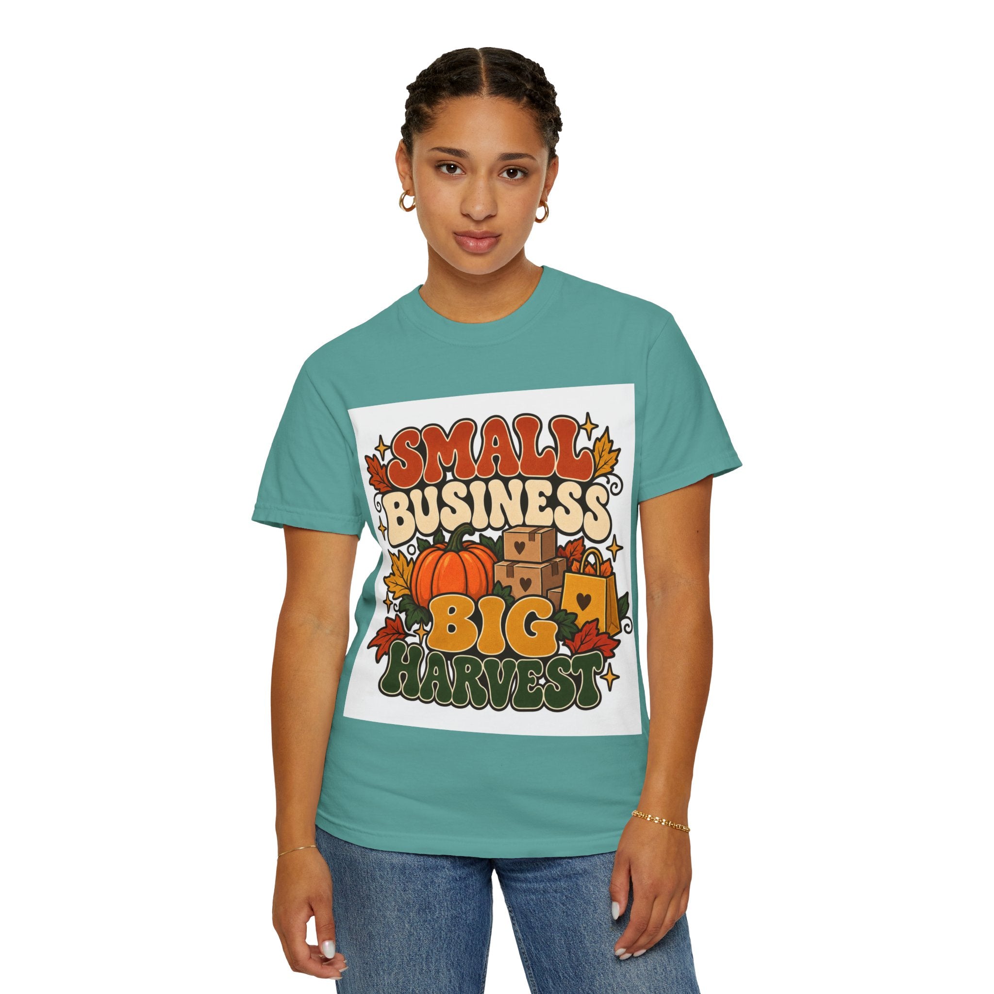 Small Business Big Harvest T-Shirt — Fall Entrepreneur Garment-Dyed Tee