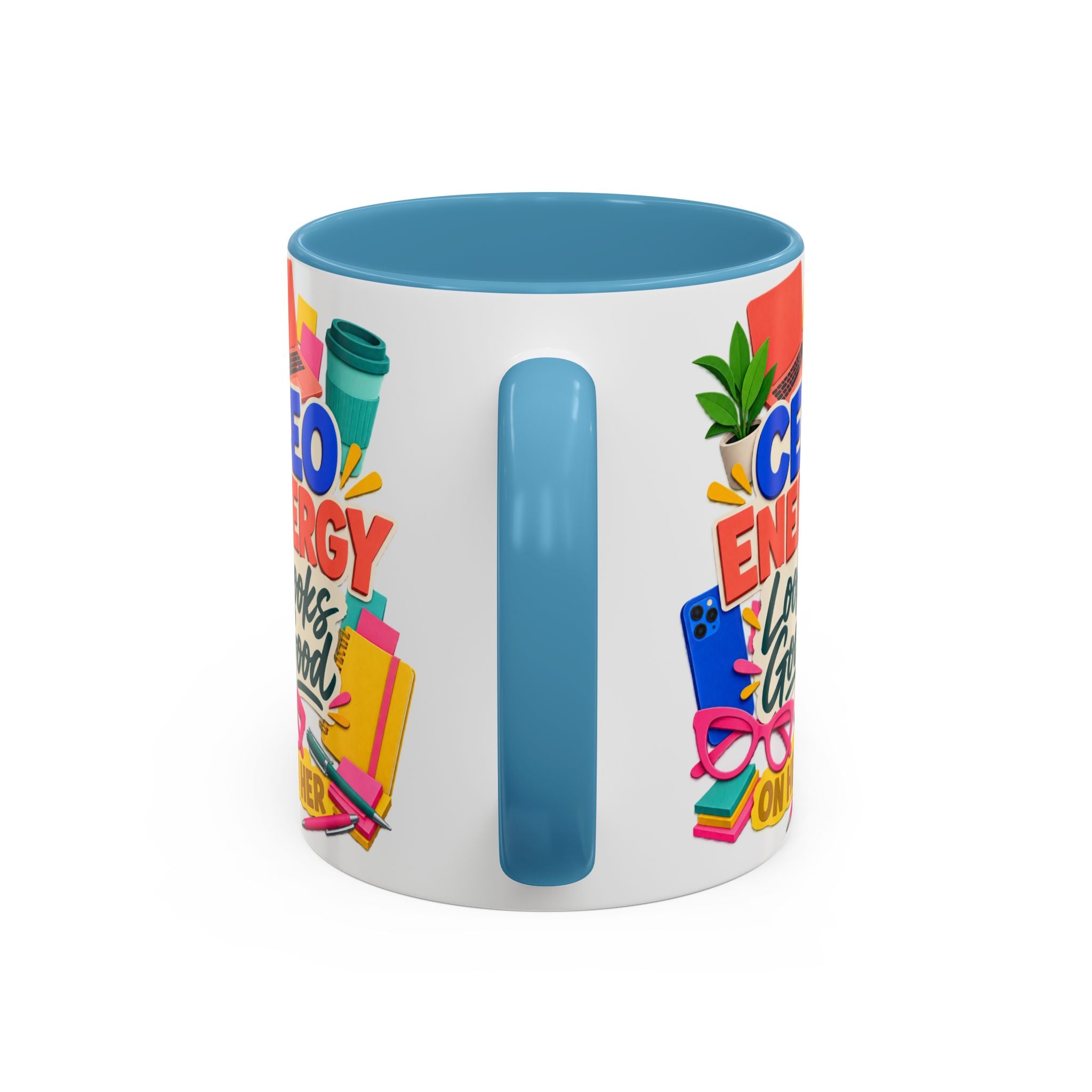 CEO Energy Looks Good on Her Mug | Women in Business Coffee Cup | Female Entrepreneur Gift | Boss Lady Office Mug