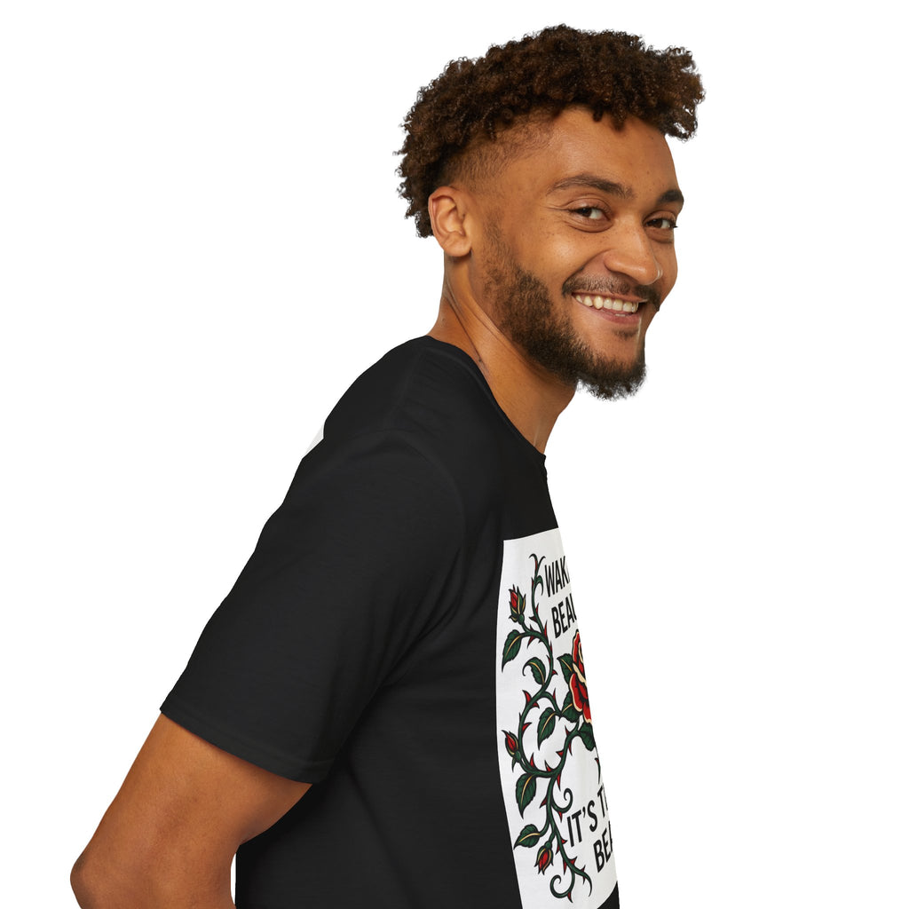 Wake Up Beauty, It’s Time to Beast Tee — Rose & Thorn Graphic Shirt
