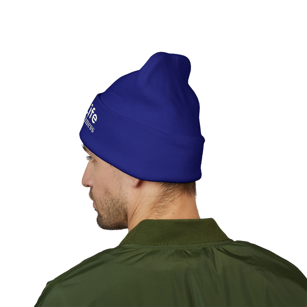 Soft Life. Serious Business. Embroidered Cuffed Beanie | Cozy Entrepreneur Winter Hat