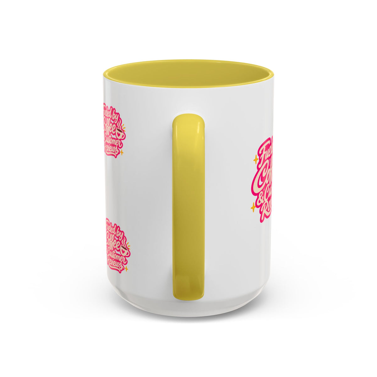 Fueled by Coffee & Customer Reviews Accent Mug — Small-Business Owner Coffee Cup