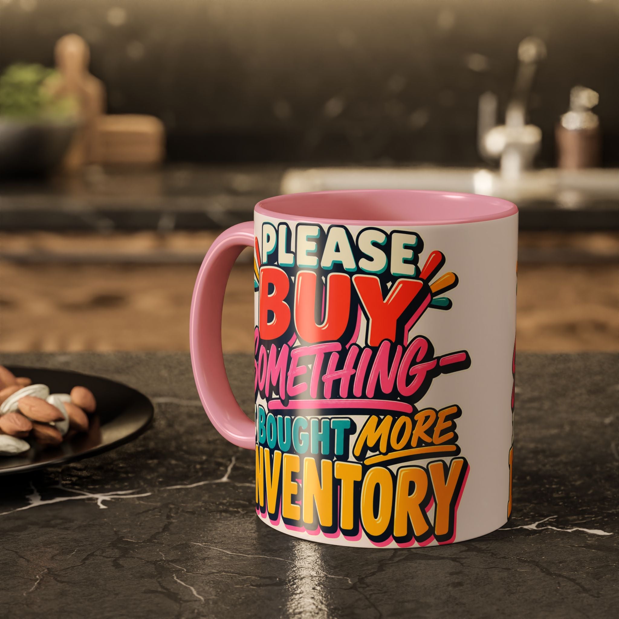 Please Buy Something—I Bought More Inventory Mug | Funny Small Business Owner Coffee Cup | Entrepreneur and Vendor Gift