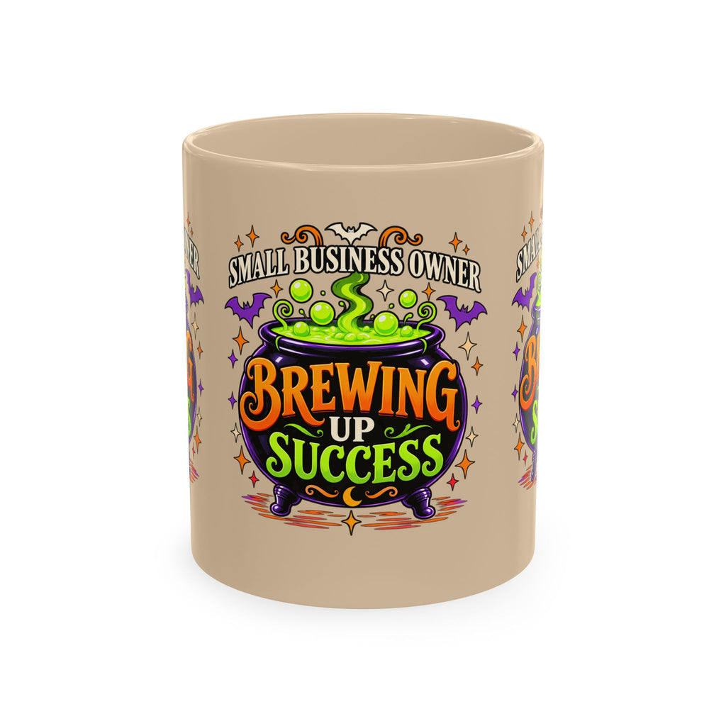 Brewing Up Success Mug | Small Business Owner Halloween Ceramic Coffee Cup