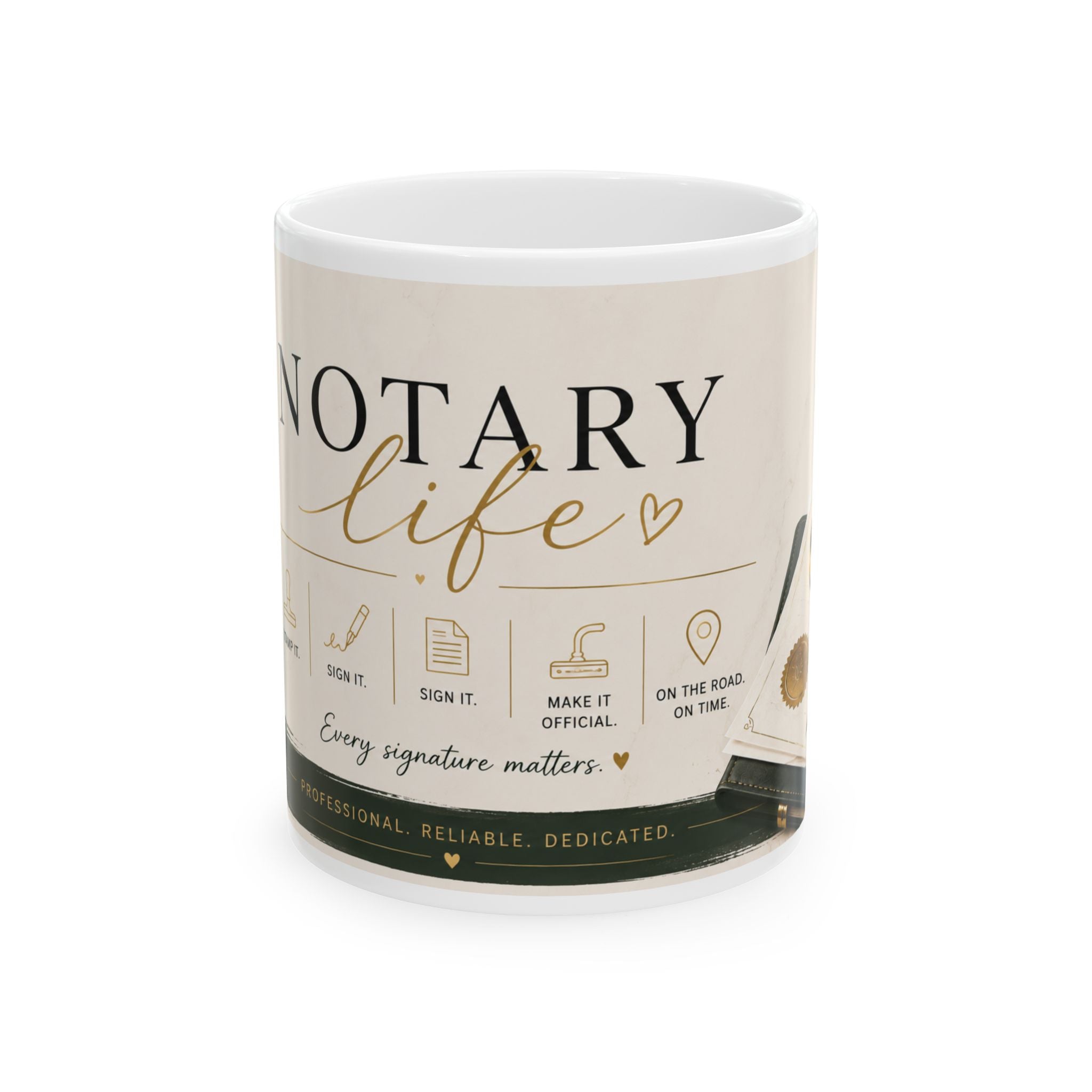 Notary Life Ceramic Mug | Professional Coffee Mug for Notaries & Loan Signing Agents