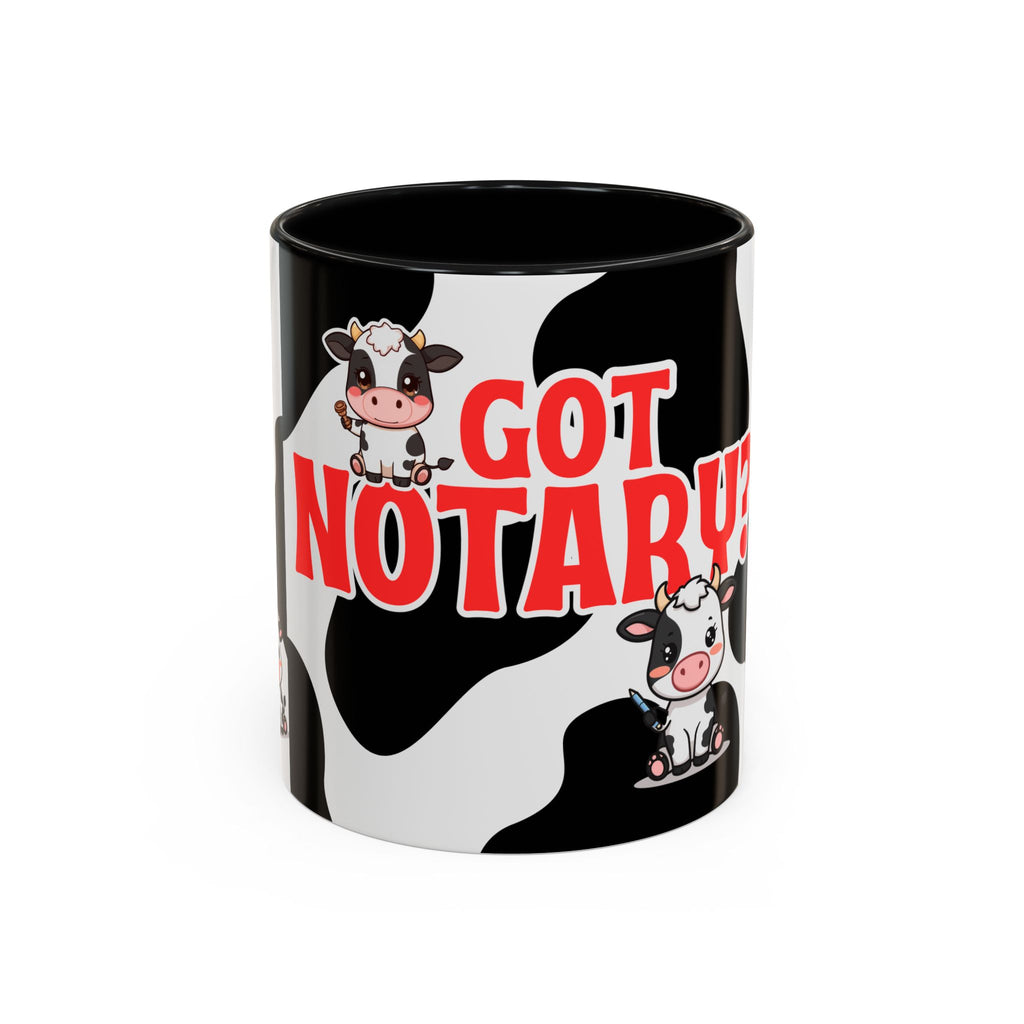 Got Notary? Cow Print Accent Coffee Mug | Funny Notary Public Gift | 11oz & 15oz