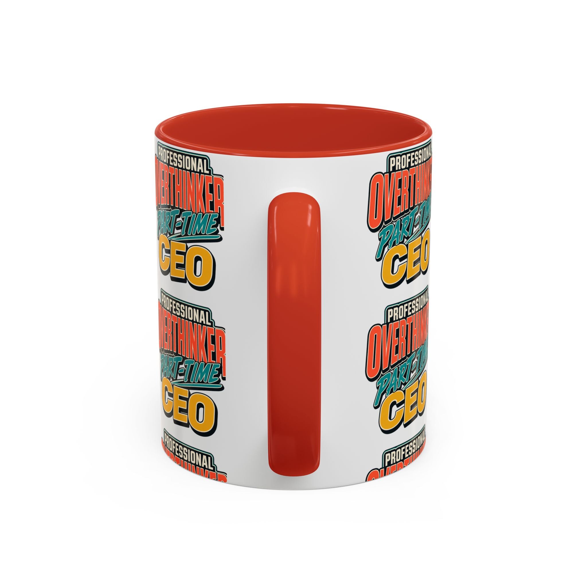 Professional Overthinker Part-Time CEO Mug | Funny Small Business Owner Coffee Cup | Entrepreneur and Side-Hustle Gift