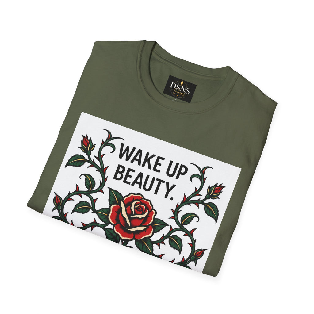 Wake Up Beauty, It’s Time to Beast Tee — Rose & Thorn Graphic Shirt