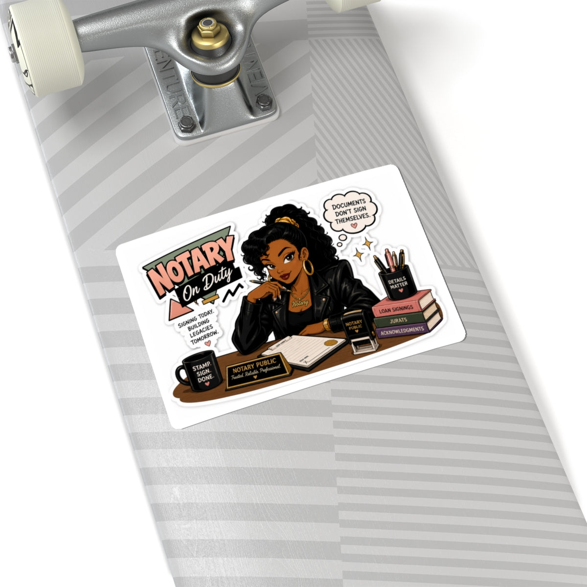 Notary On Duty  Sticker Sheet. Vinyl Sticker  | Decal | Cute Business Owner Laptop Sticker