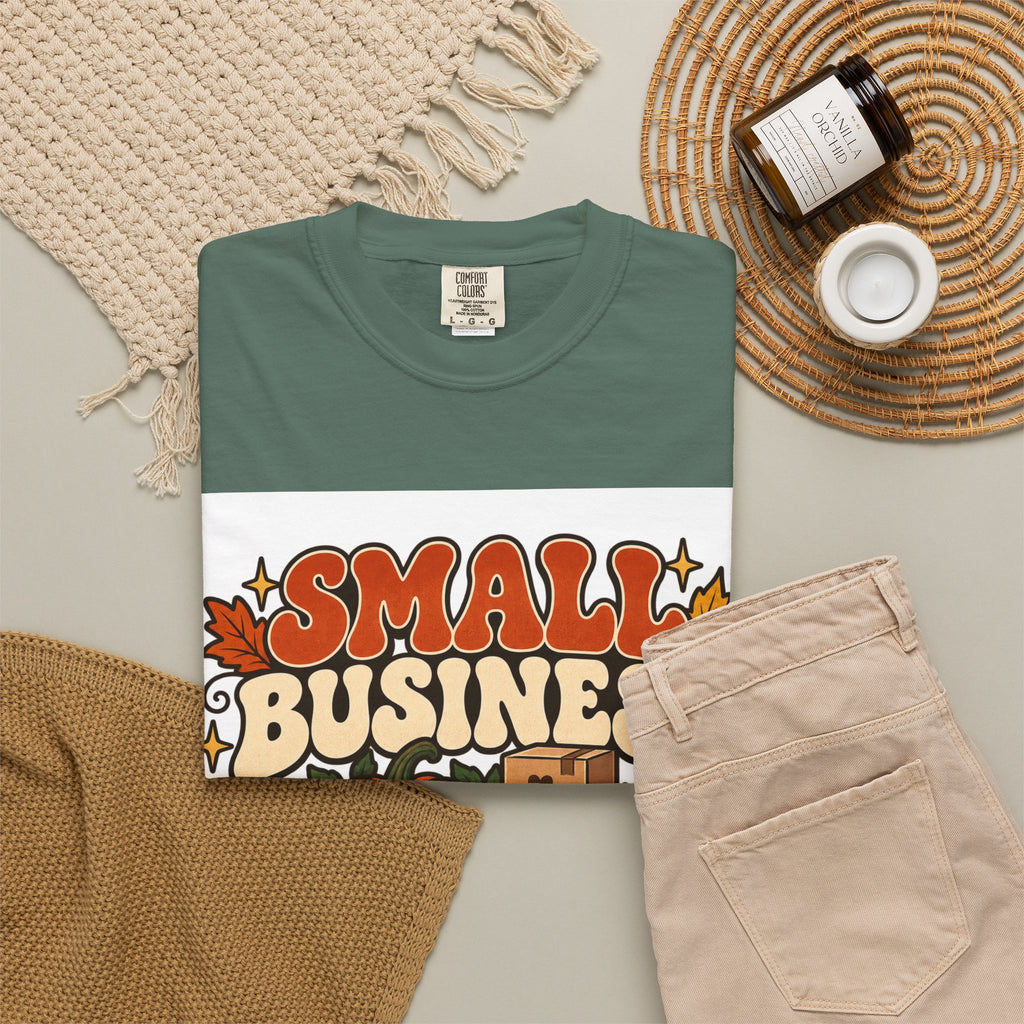 Small Business Big Harvest T-Shirt — Fall Entrepreneur Garment-Dyed Tee