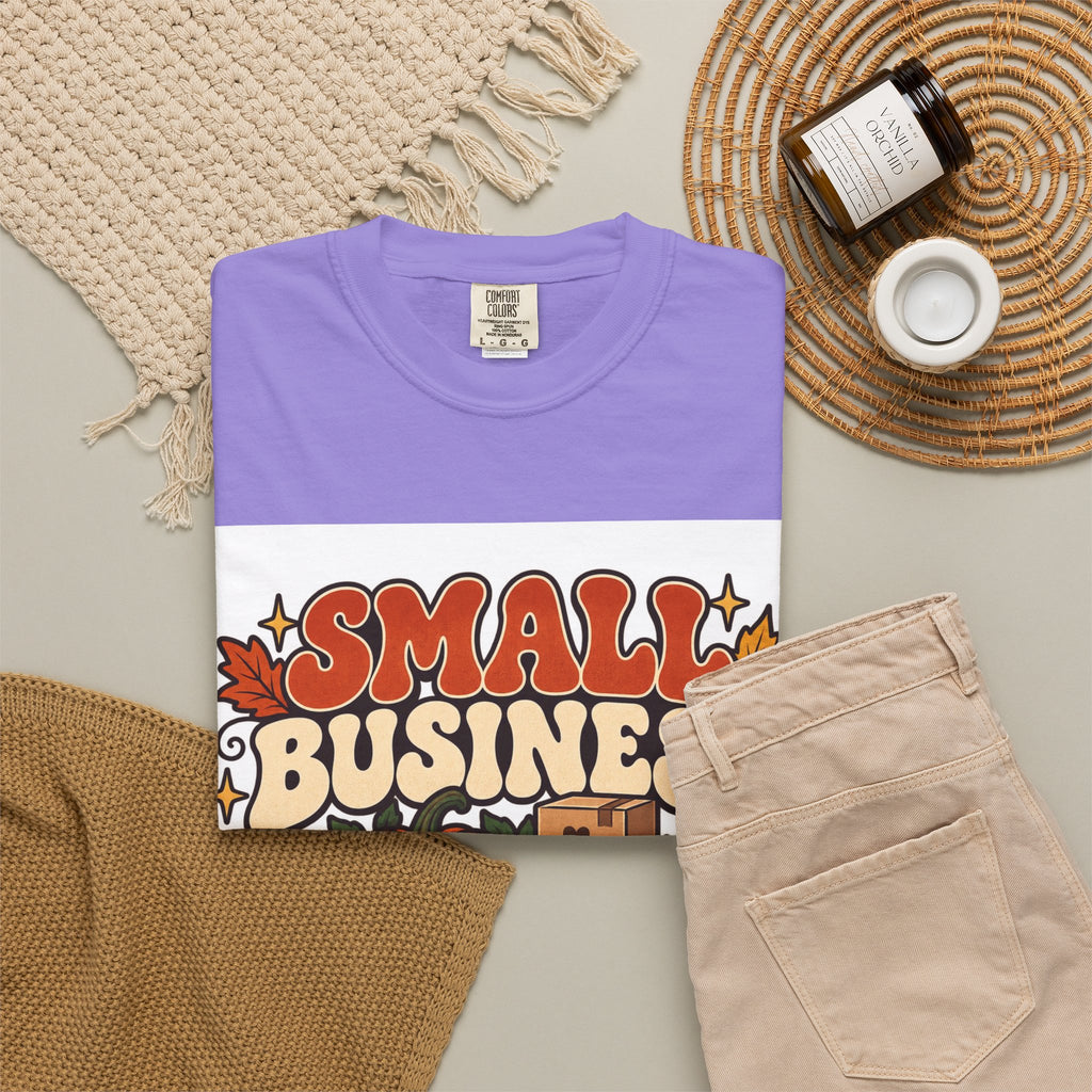 Small Business Big Harvest T-Shirt — Fall Entrepreneur Garment-Dyed Tee