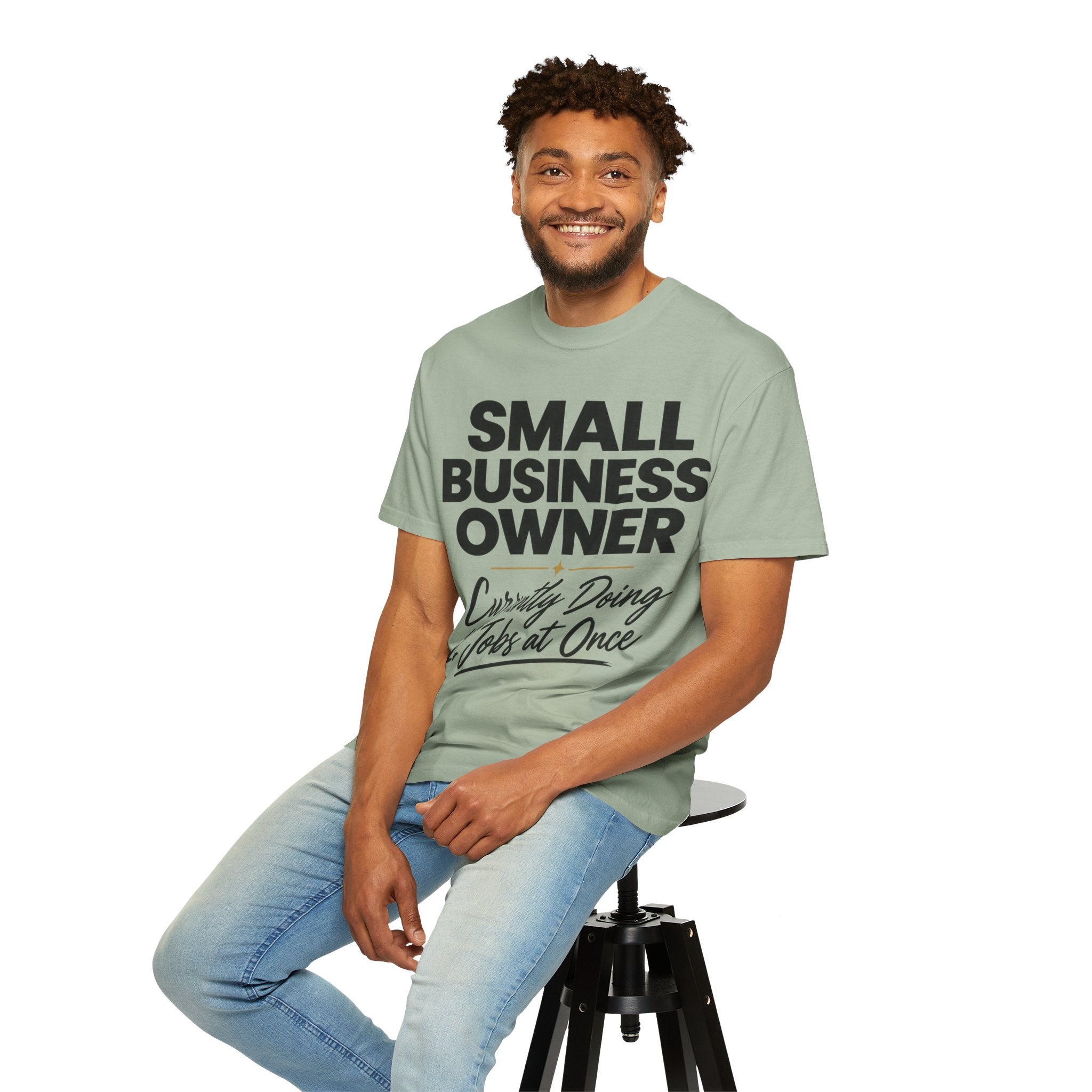 Small Business Owner T-Shirt | “Currently Doing 12 Jobs at Once” Funny Entrepreneur Tee