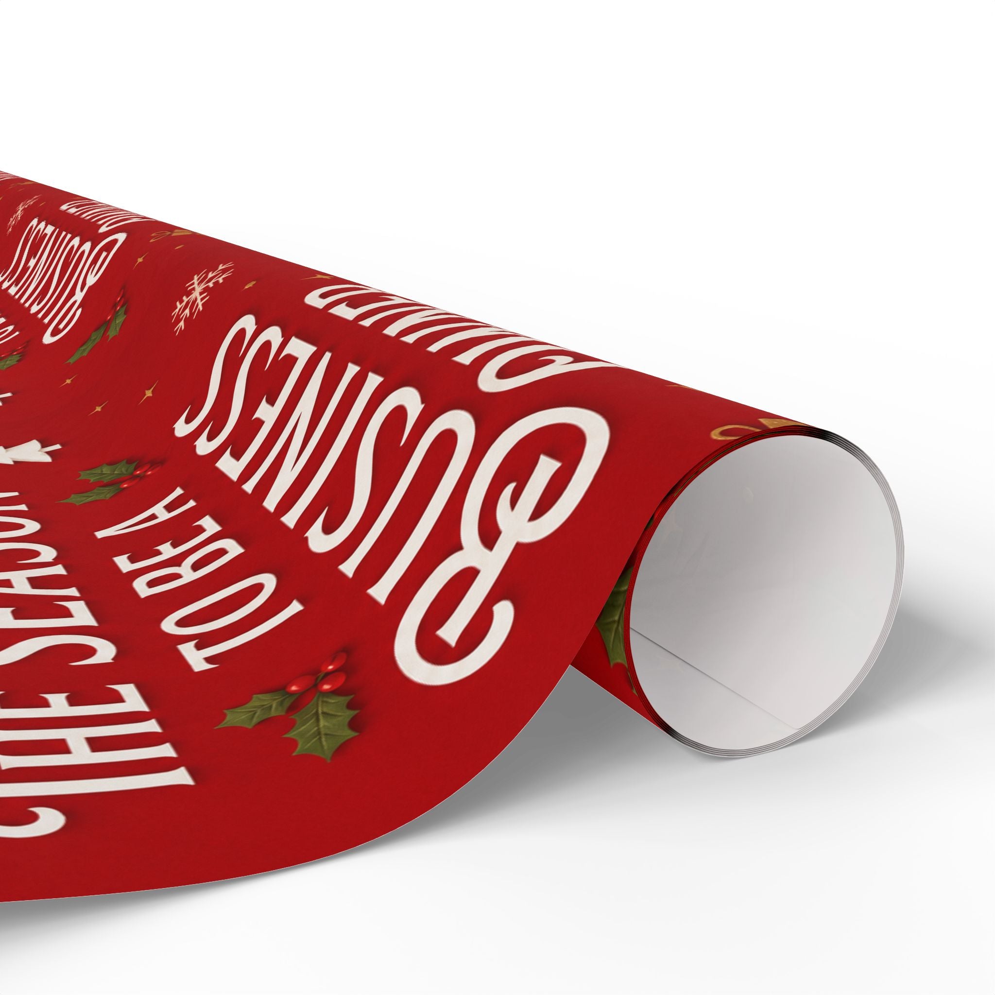 🎄 It’s Always the Season to Be a Business Owner Wrapping Paper – Red Holiday Entrepreneur Gift Wrap 🎁