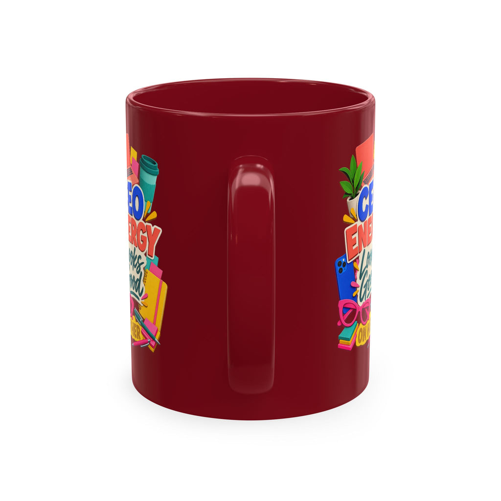 CEO Energy Looks Good on Her Mug | Women in Business Coffee Cup | Female Entrepreneur Gift | Boss Lady Office Mug