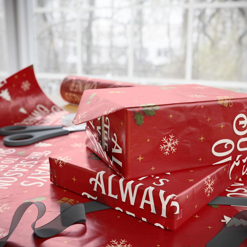 🎄 It’s Always the Season to Be a Business Owner Wrapping Paper – Red Holiday Entrepreneur Gift Wrap 🎁