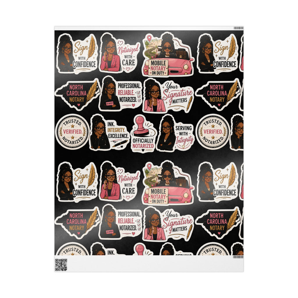 North Carolina Notary Wrapping Paper – Mobile Notary Gift Wrap💗✍🏾🎁✨