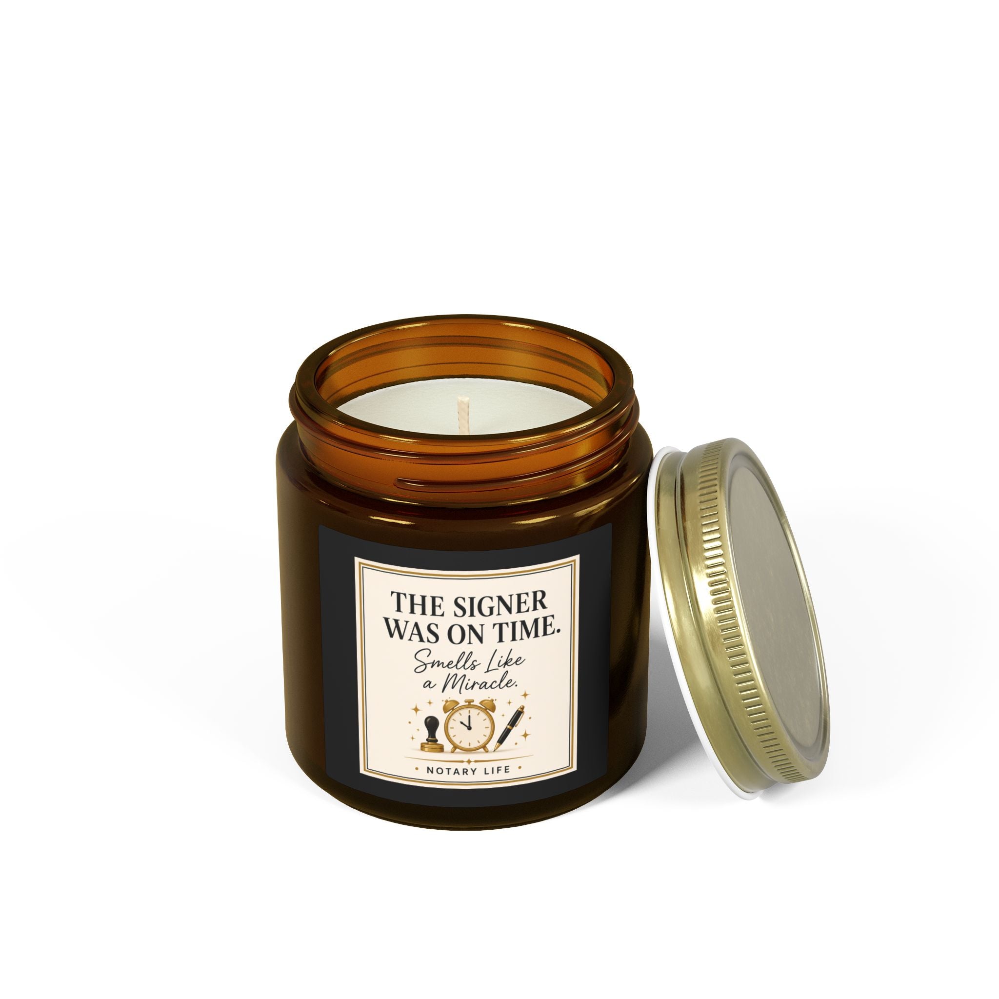 The Signer Was On Time. Smells Like a Miracle. | Notary Life Scented Candle (4oz & 9oz)