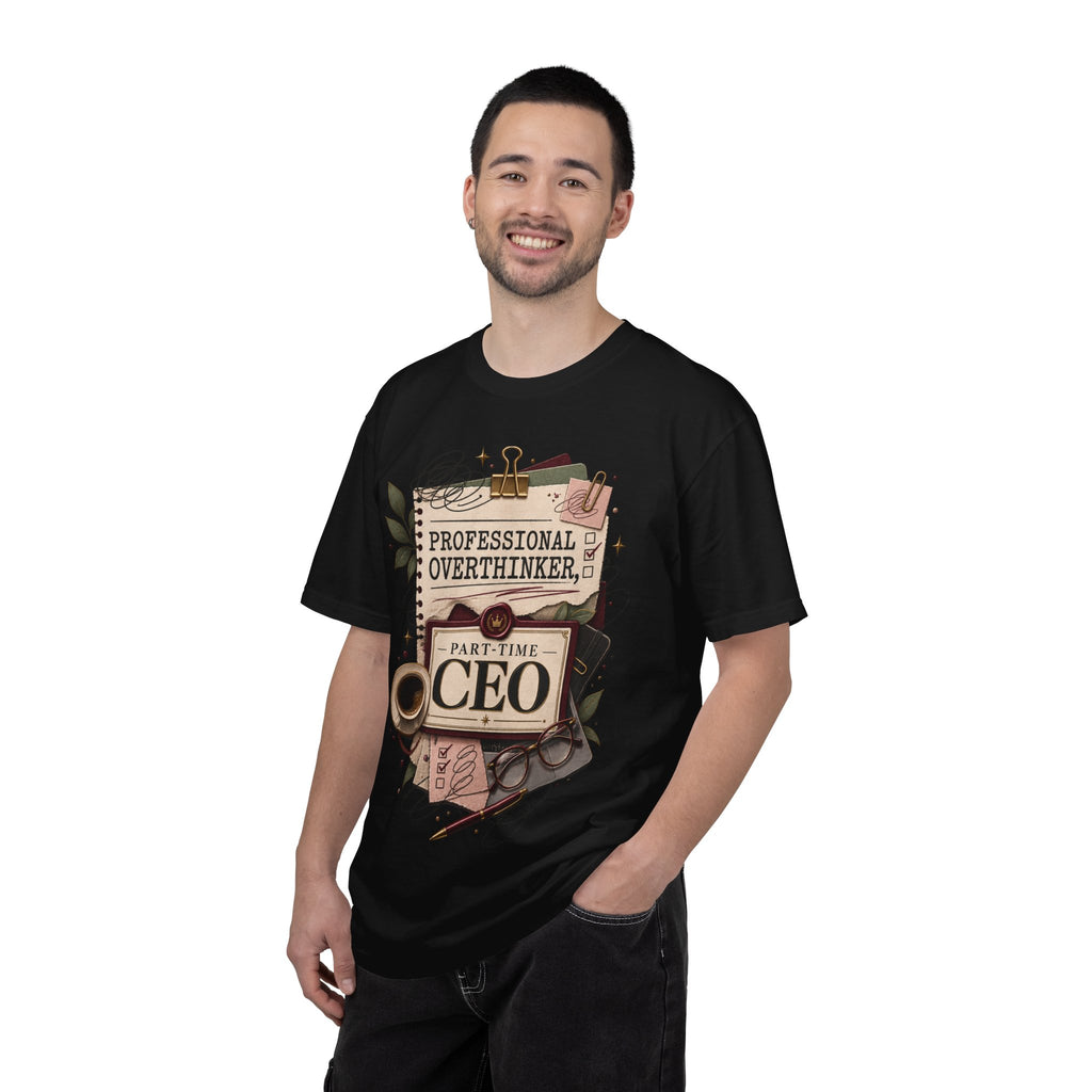 Professional Overthinker Part-Time CEO T-Shirt | Funny Small Business Owner Graphic Tee | Entrepreneur Gift | Garment-Dyed Shirt
