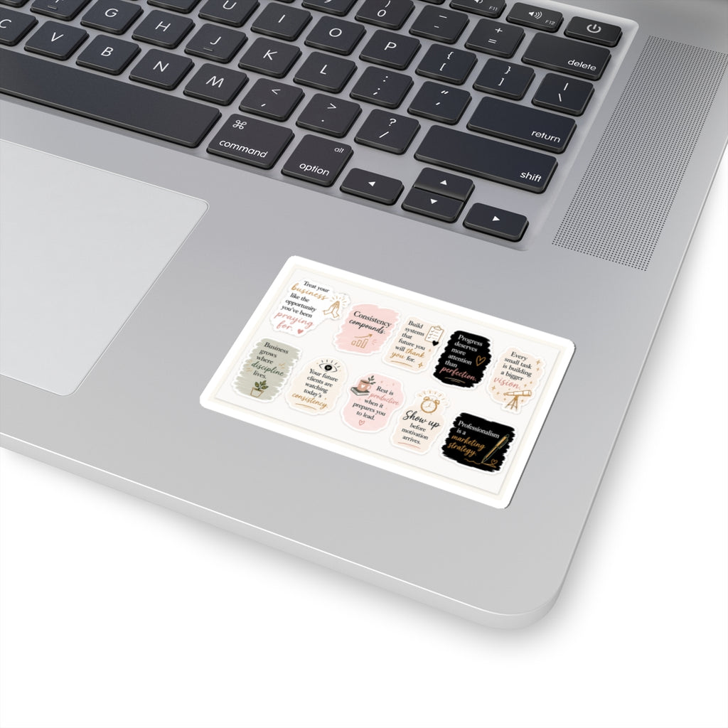 Business Mindset Sticker Sheet. Vinyl Sticker  | Decal | Cute Business Owner Laptop Sticker