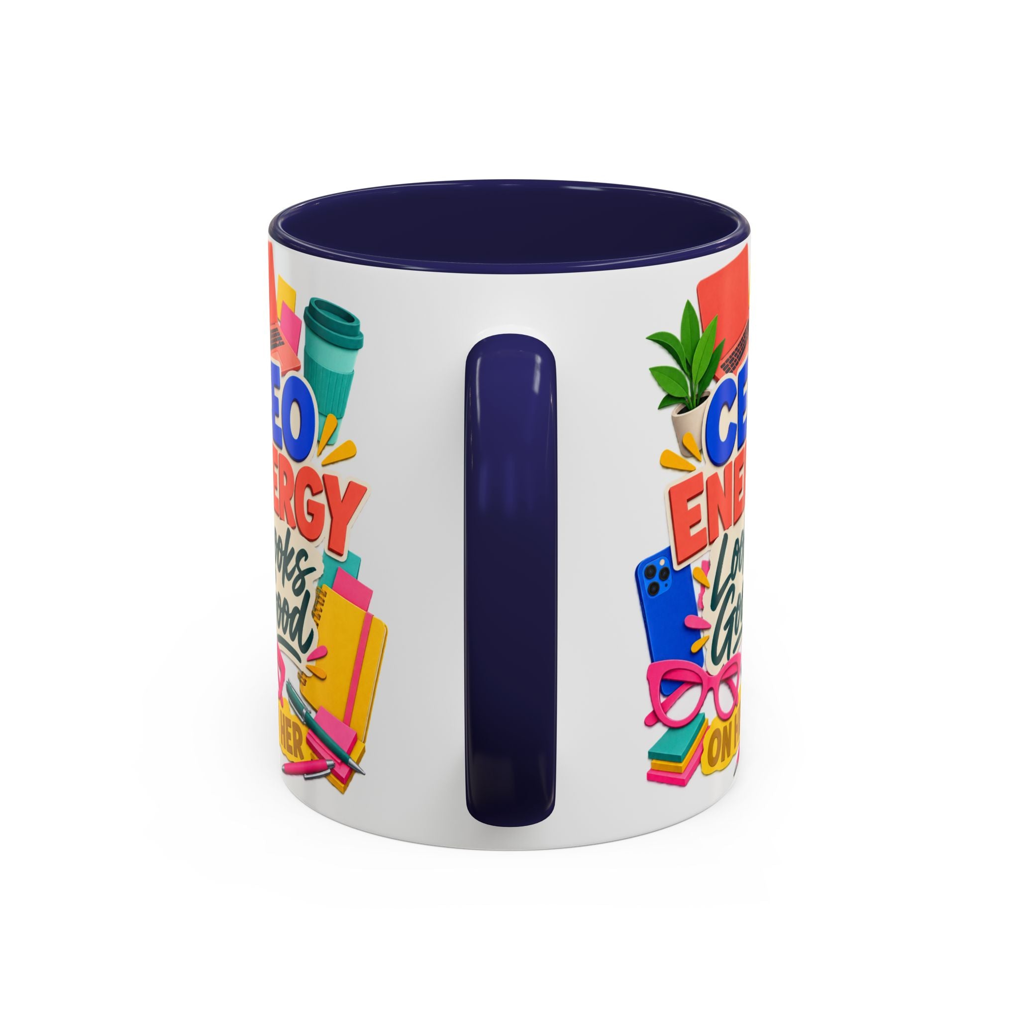 CEO Energy Looks Good on Her Mug | Women in Business Coffee Cup | Female Entrepreneur Gift | Boss Lady Office Mug