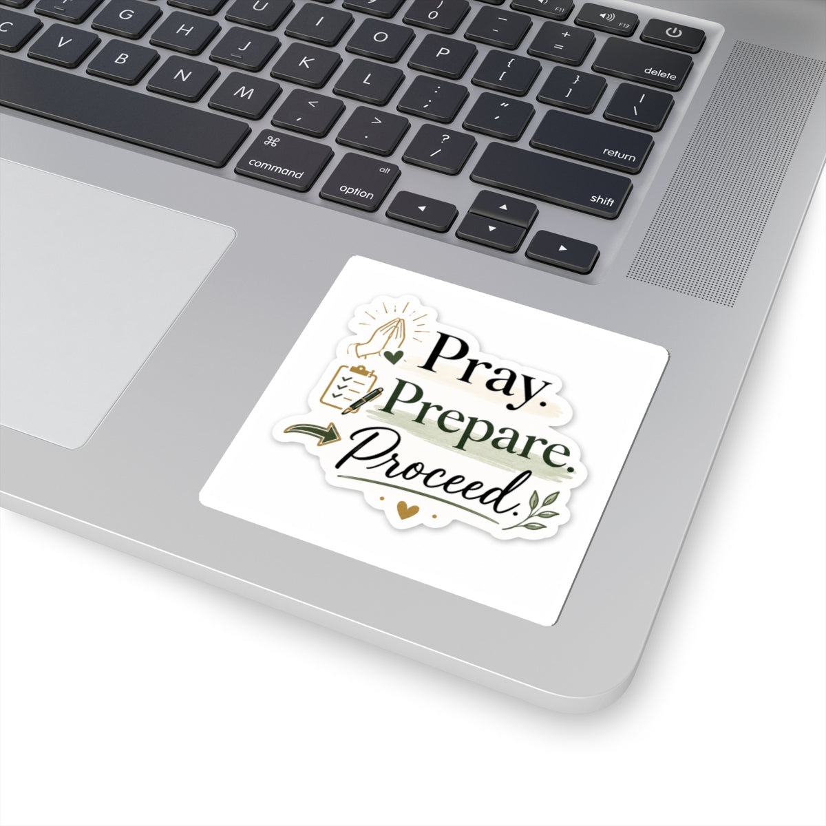Pray. Prepare. Proceed. Vinyl Sticker  | Decal | Cute Business Owner Laptop Sticker