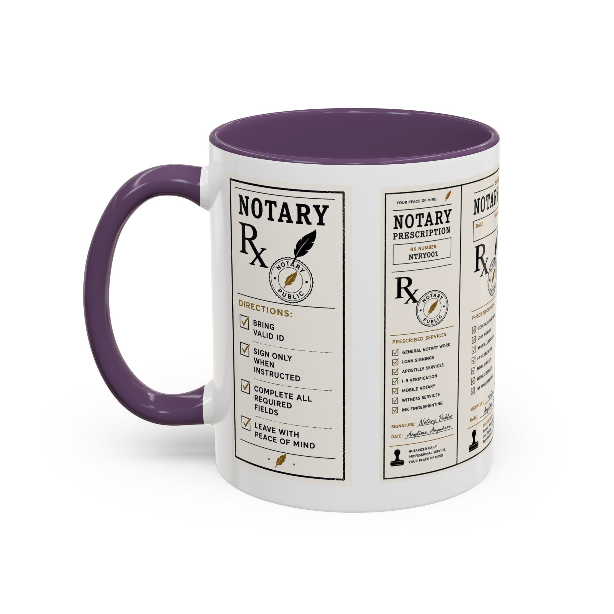 Notary Prescription | Accent Coffee Mug (11oz & 15oz)