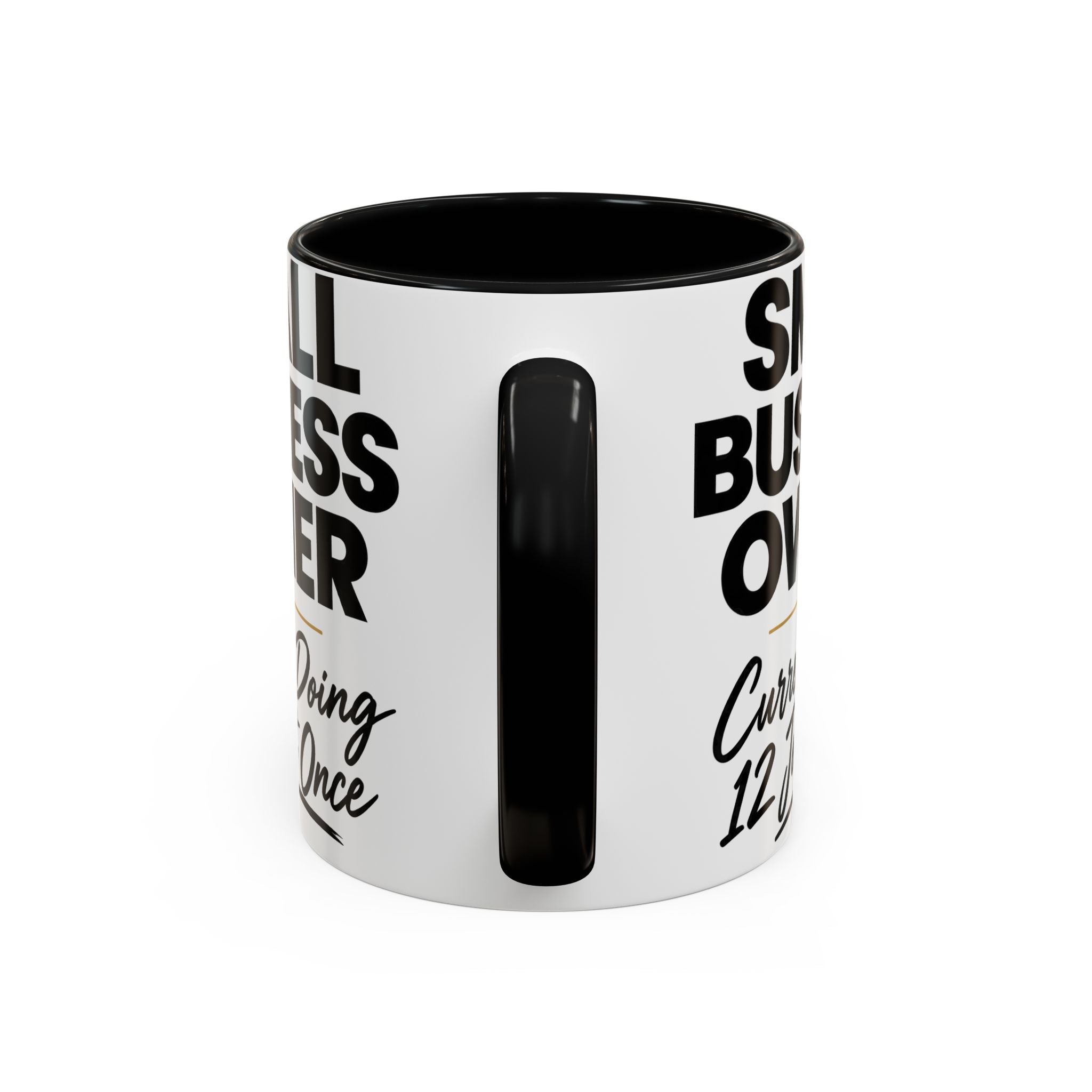 Small Business Owner Mug | “Currently Doing 12 Jobs at Once” Funny Entrepreneur Coffee Cup