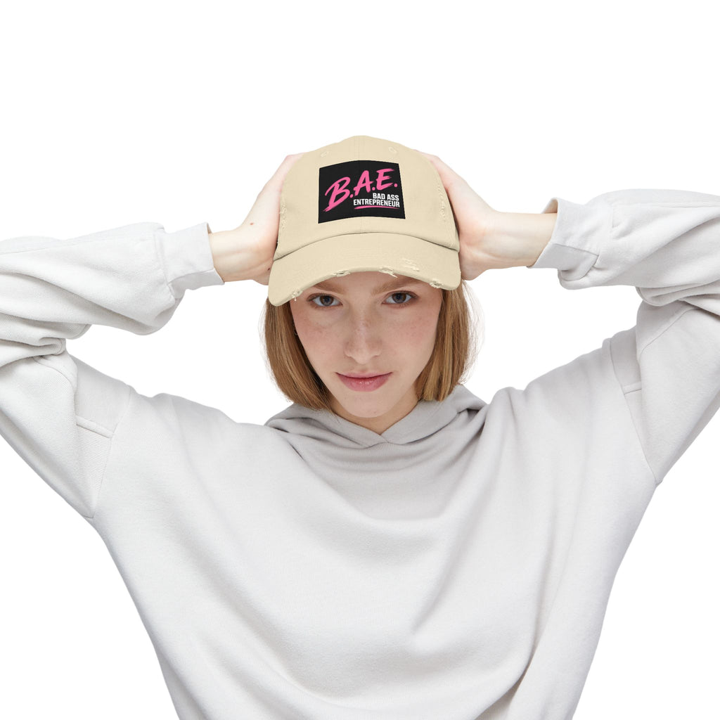 B.A.E. Bad Ass Entrepreneur Distressed Cap | Vintage Business Owner Hat