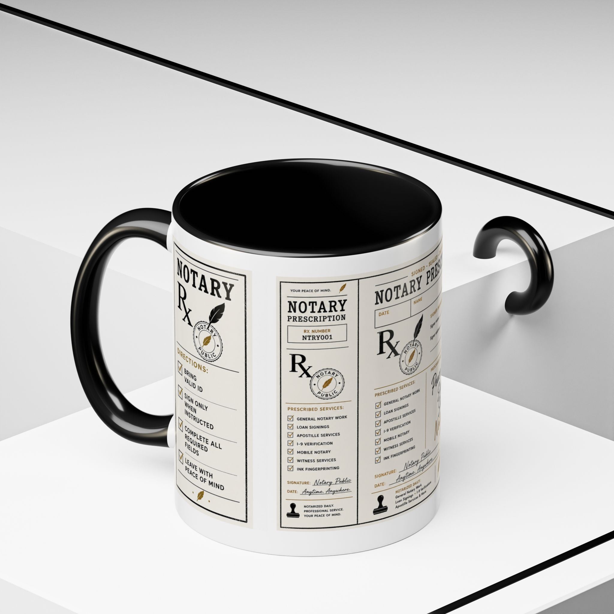 Notary Prescription | Accent Coffee Mug (11oz & 15oz)