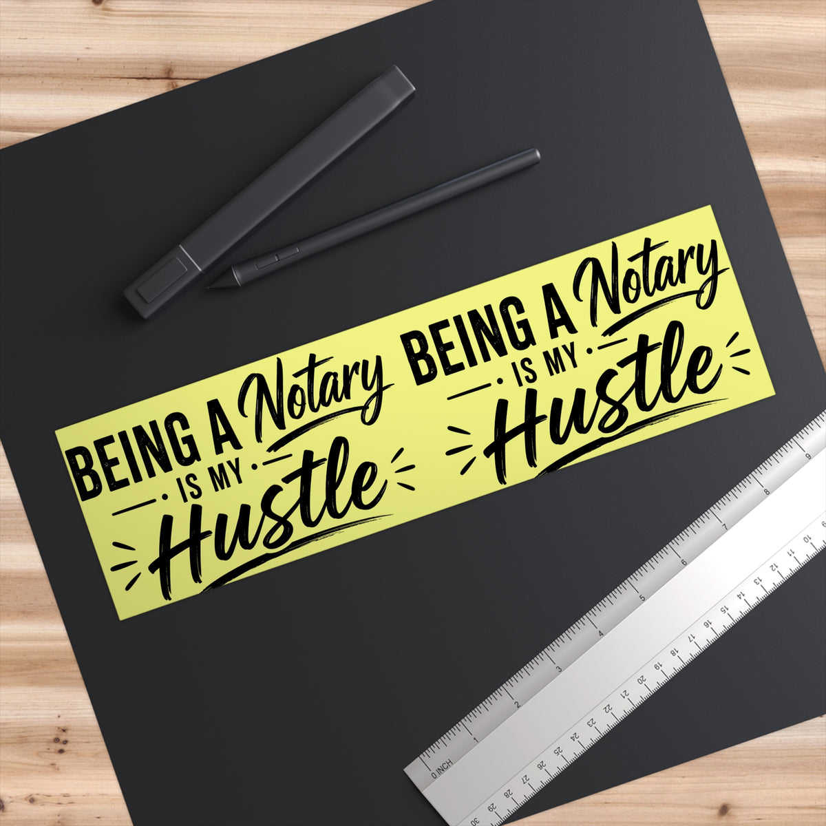 Notary Hustle Bumper Sticker — "Being a Notary is My Hustle"