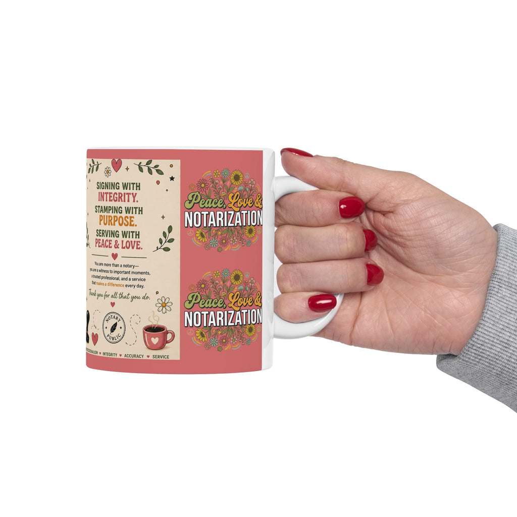 Retro Notary Coffee Mug | 11oz & 15oz Gift for Notaries, Loan Signing Agents & Mobile Notary Professionals