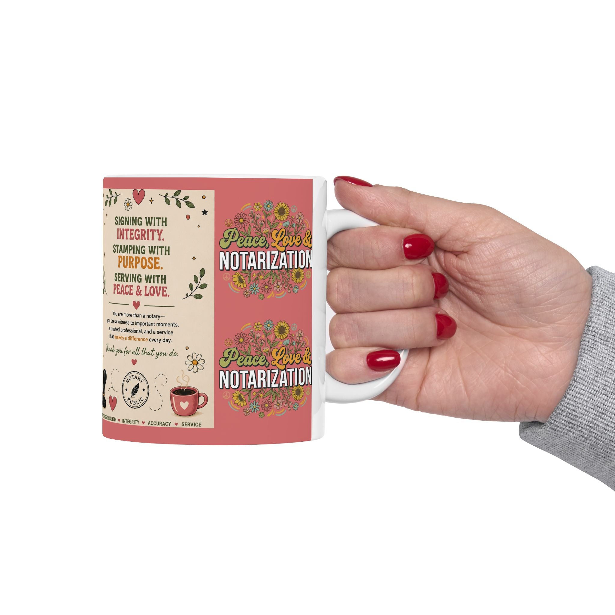 Retro Notary Coffee Mug | 11oz & 15oz Gift for Notaries, Loan Signing Agents & Mobile Notary Professionals