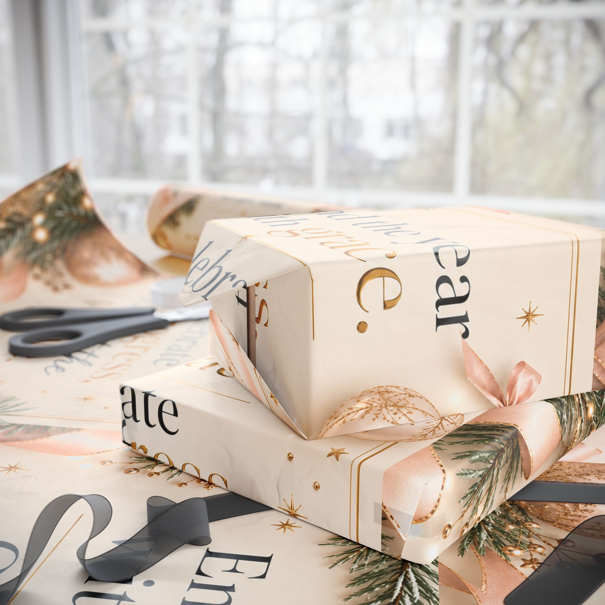 ✨ End the Year With Grace Wrapping Paper – Inspirational Holiday Gift Wrap 🎄